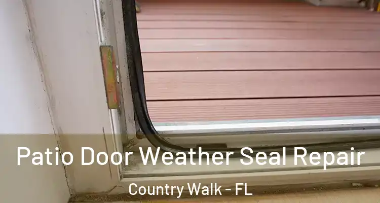  Patio Door Weather Seal Repair Country Walk - FL
